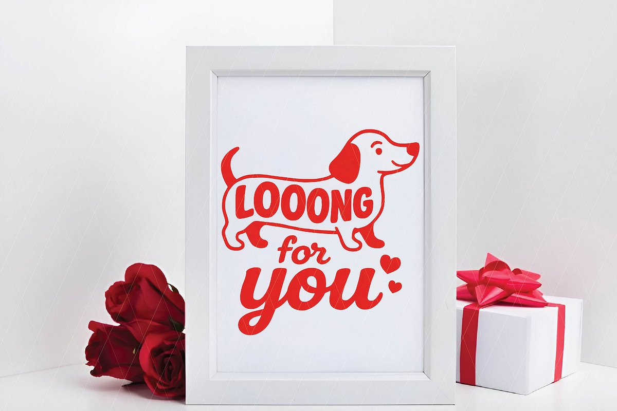 Valentine Dachshund Dog PNG, an Illustration by DreamPrint404 (Photo 4 of 8)