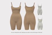 Sculpting Mid Thigh Bodysuit mockup., a Bottom Mockup by Irena Matiash shop (Thumbnail 2 of 2)