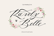 Ravely Belle Script Wedding Font, a Script Font by WhymoreArt (Thumbnail 1 of 12)