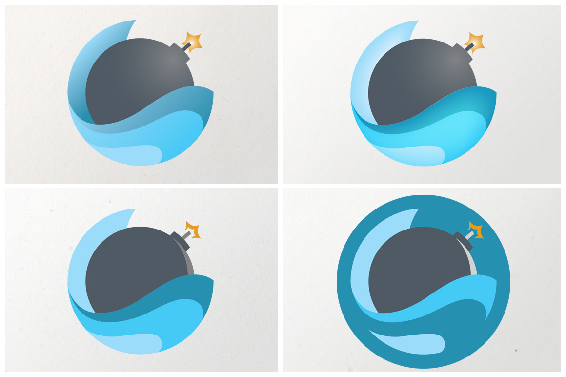 Bath Bomb Logo Mark, a Branding & Logo Template by Flying Free Design