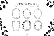 Floral Crest, a Decorative Illustration by lilovwishes (Thumbnail 1 of 3)