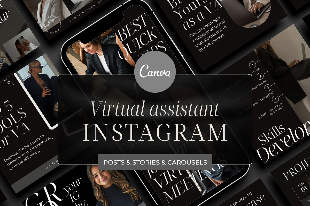 Virtual assistant Instagram template, a Social Media Template by SwitzerShop (Photo 1 of 7)
