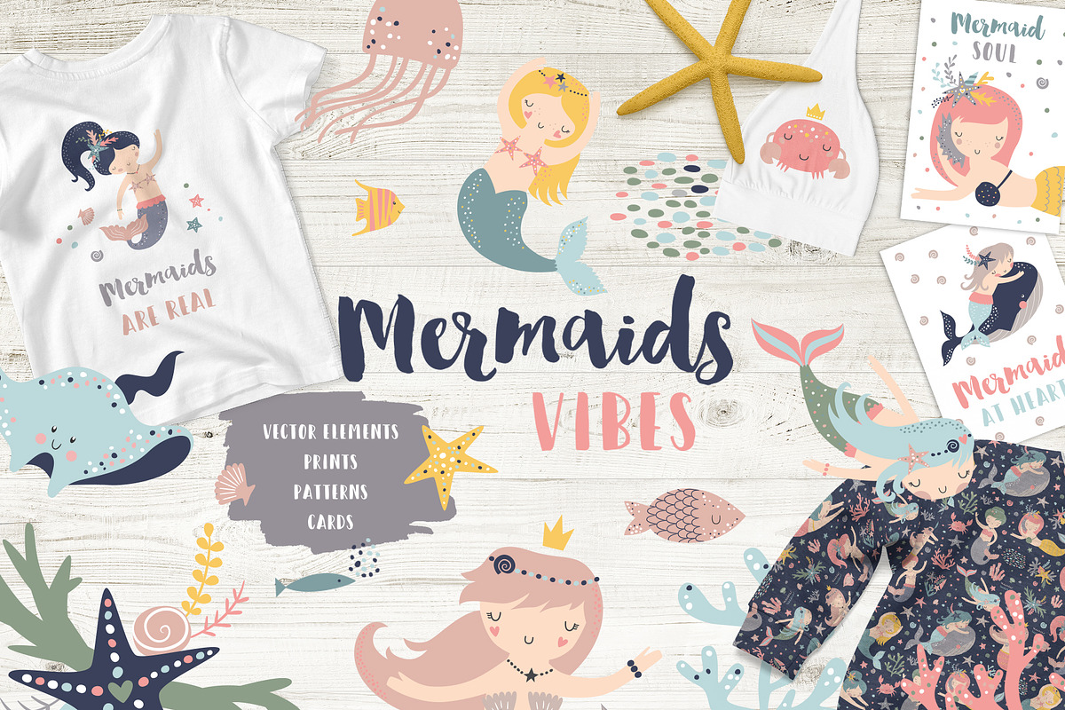 Mermaids vibes, an Animal Illustration by Angelina De Sol (Photo 1 of 9)