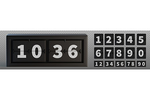 Mechanical flip clock display, an Object Illustration by art PVP - market