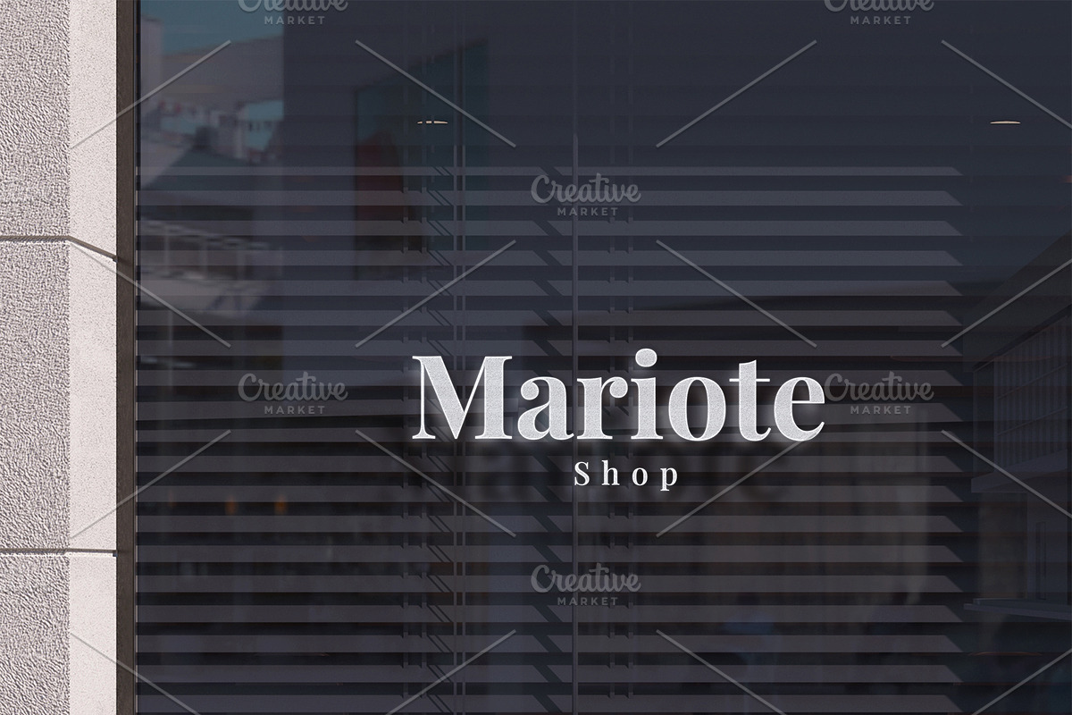 Realistic Storefront Logo Mockup