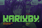 KARIXBY - Futuristic Cyberpunk Font, a Sans Serif Font by Enxyclo Studio (Thumbnail 1 of 10)