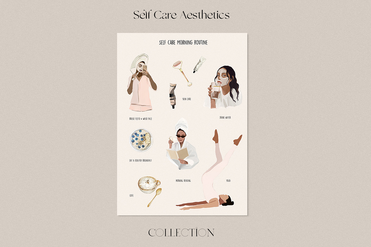SELF CARE AESTHETICS COLLECTION, a Healthcare Illustration by Natalia Tugova (Photo 23 of 29)