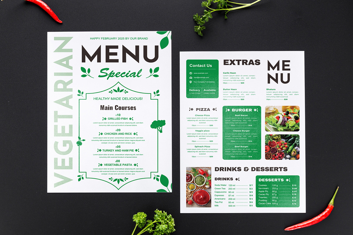 Food Menu Design Layout