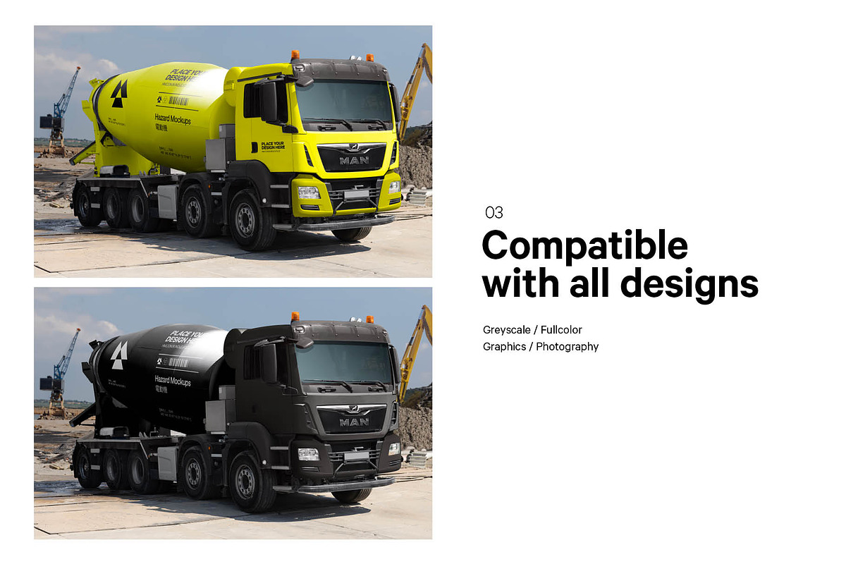 Construction Truck Mockup, an Advertising Mockup by HAZARD MOCKUPS (Photo 4 of 8)