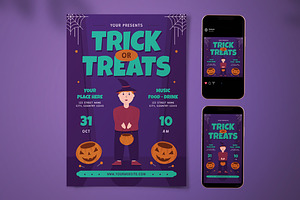 Trick Or Treats Flyer Set