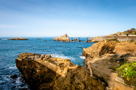 Rock of the Virgin and seaside in biarritz, a Nature Photo by GoodGoods