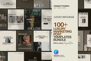 Instagram Marketing Post Templates, a Social Media Template by Pixel Grid