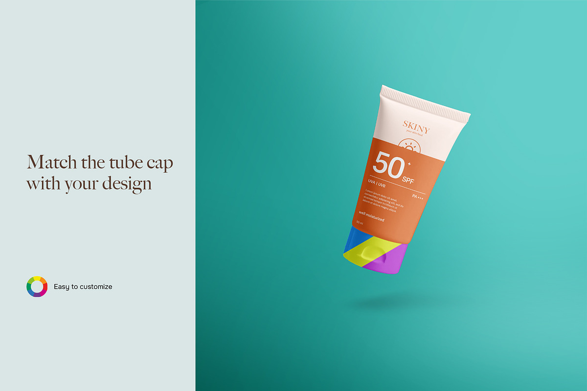 Cosmetic Cream Tube Mockup, a Packaging Mockup by Awwwai Design Co. (Photo 4 of 4)