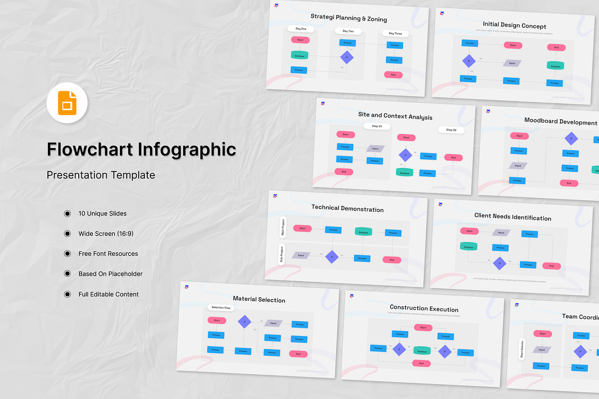 Flowchart Infographic Google Slides, a Presentation Template by Antstheme (Photo 1 of 3)
