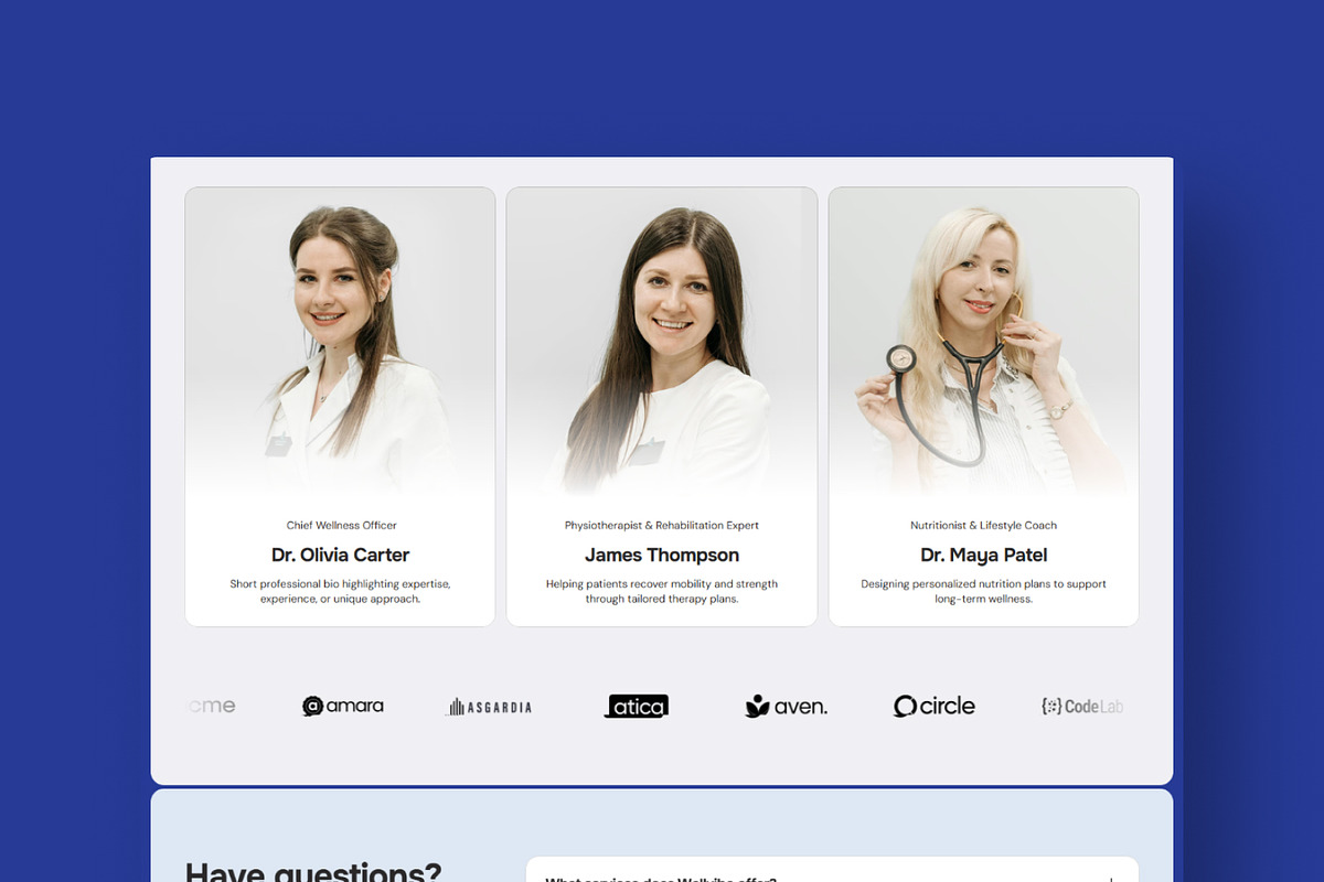 Wellvibe - Clinic Framer Template, a Templates & Theme by CocoDesign (Photo 3 of 4)