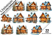 Christmas Winter Cabin Sublimation, an Illustration by DreamArtGraphic (Thumbnail 1 of 6)