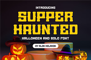 Supper Haunted, a Serif Font by alon kelakon (Thumbnail 1 of 6)