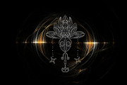5 Black & White Maori Lotuses, a Pattern Graphic by Natsuhisui (Thumbnail 1 of 5)