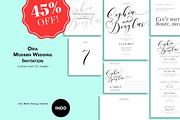 Oria Modern Wedding Stationery, an Invitation Template by Uno Bello Design Studio (Thumbnail 1 of 5)