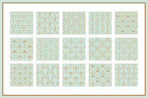 Fish Scale Art Deco Patterns