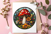 Spring Mushroom Stained Glass Bundle, an Illustration by RobertsArt (Thumbnail 5 of 5)