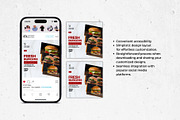 Burger Fast Food Canva Template, a Templates & Theme by MK Creatives (Thumbnail 2 of 3)