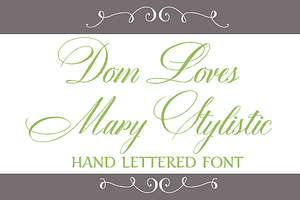 Sale-Dom Loves Mary Stylistic Font