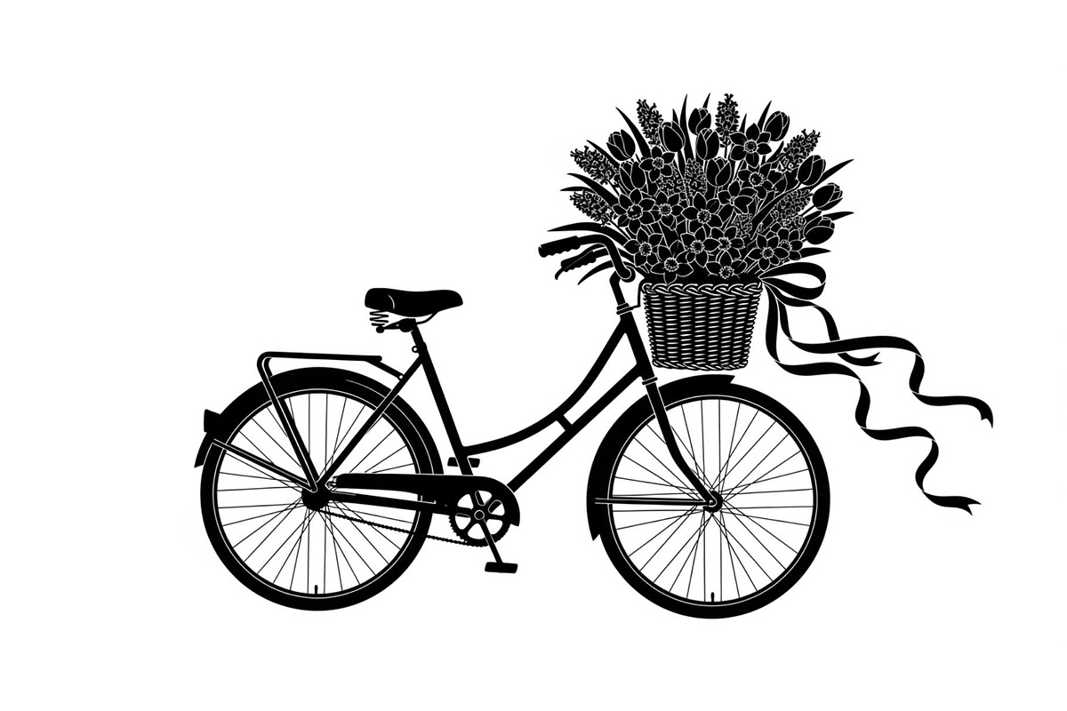 Flower Bicycle Silhouette Bundle, an Illustration by Gaye Art (Photo 6 of 31)