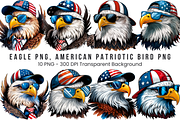 Eagle American Patriotic PNG Bundle, a Graphic by Clipart Bloom (Thumbnail 1 of 11)