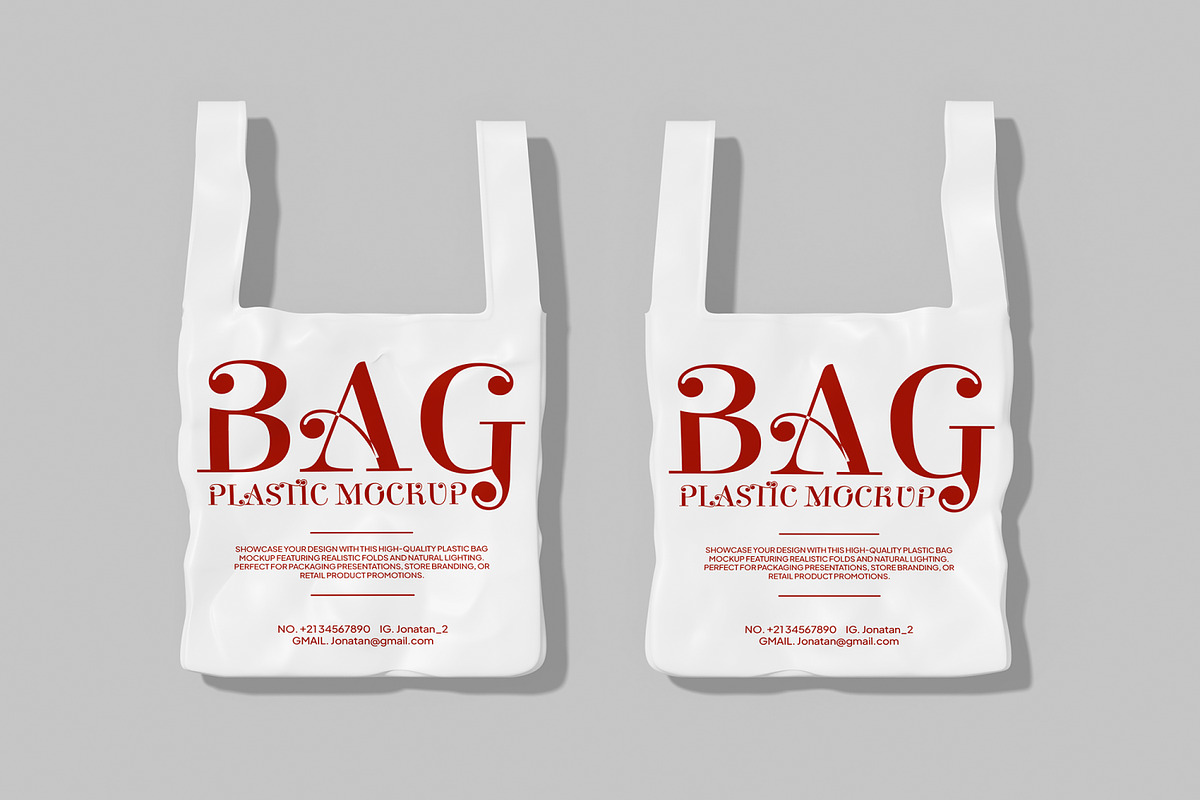 Plastic Bag Mockup, a Packaging Mockup by Unerispace (Photo 4 of 5)