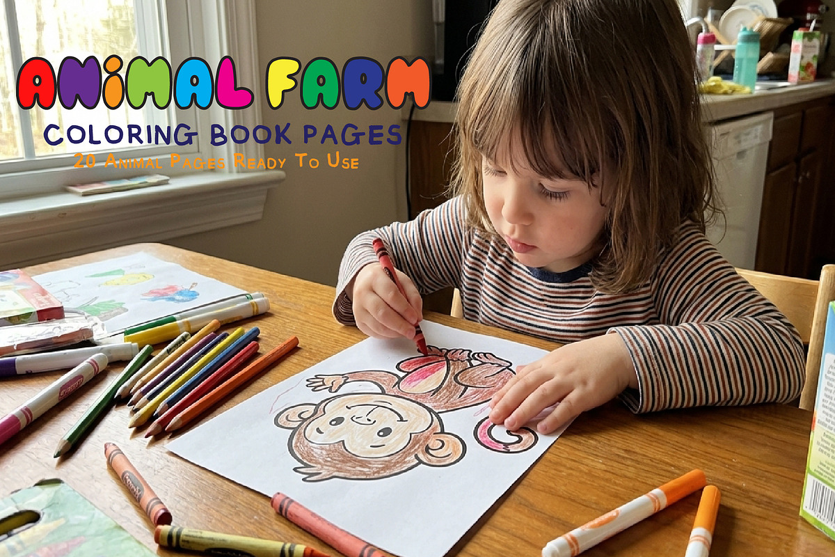 Animal Farm coloring pages, an Education Illustration by Art Zooted (Photo 2 of 7)