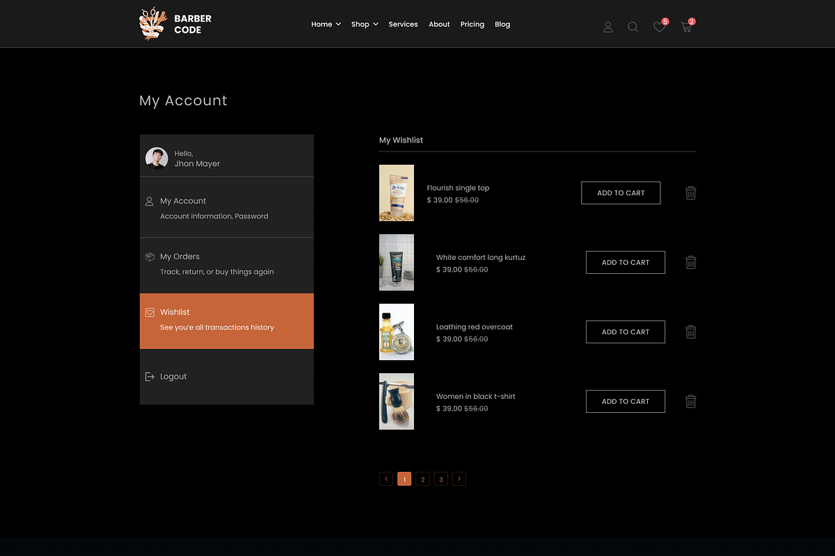 Barber Shop & eCommerce UI Template, an UI Kit Template by ReformedTech (Photo 19 of 26)