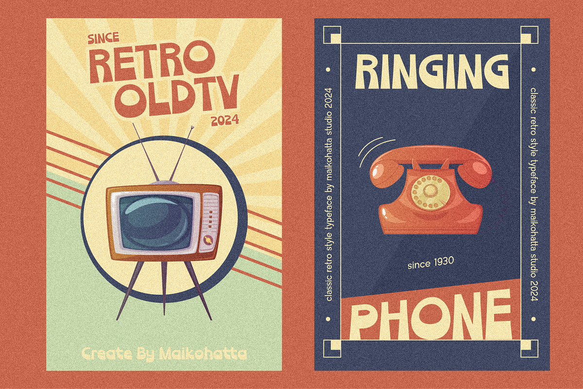 Weisora - Retro Display Font, a Sans Serif Font by MaikoHatta (Photo 4 of 7)