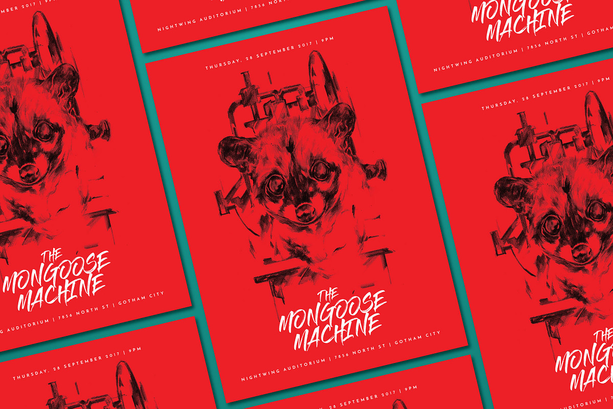 Mongoose Machine Hand Drawn Flyer, a Flyer Template by ashenterprise (Photo 3 of 3)