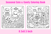 Kawaii Summer Coloring Book Vol-02, a Seasonal Illustration by Coco Bloom (Thumbnail 3 of 3)