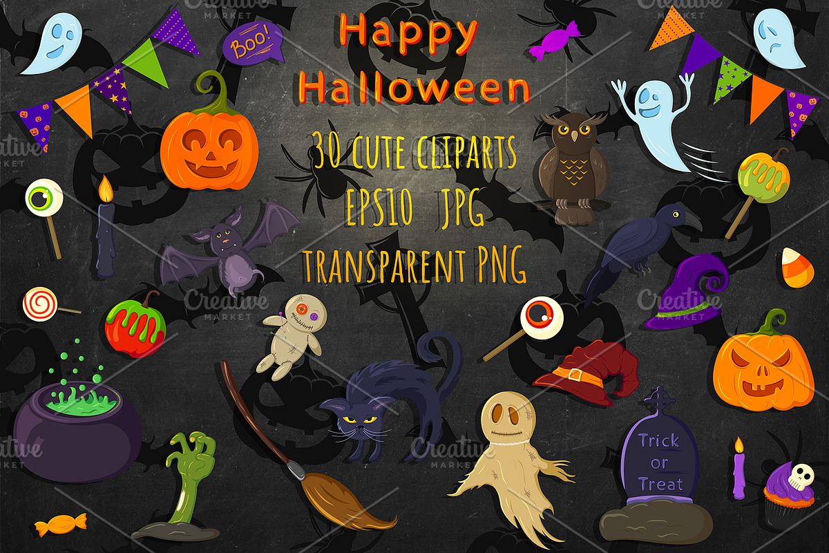 Halloween. Big set, a Seasonal Illustration by HmarkaShop (Photo 2 of 4)