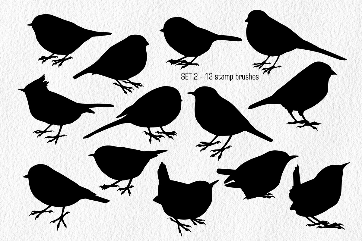 Birds Stamp brushes for Procreate, a Brush Add-On by ViktoriArt (Photo 3 of 7)