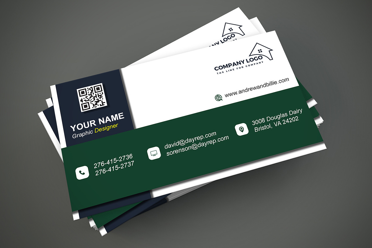 Estate Broker Card PSD preview 5