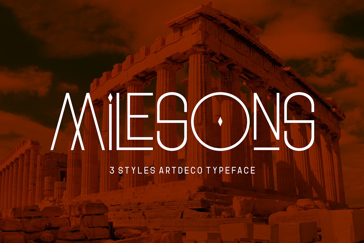 GR Milesons | Artdeco Typeface, a Sans Serif Font by Garisman Std (Photo 1 of 11)