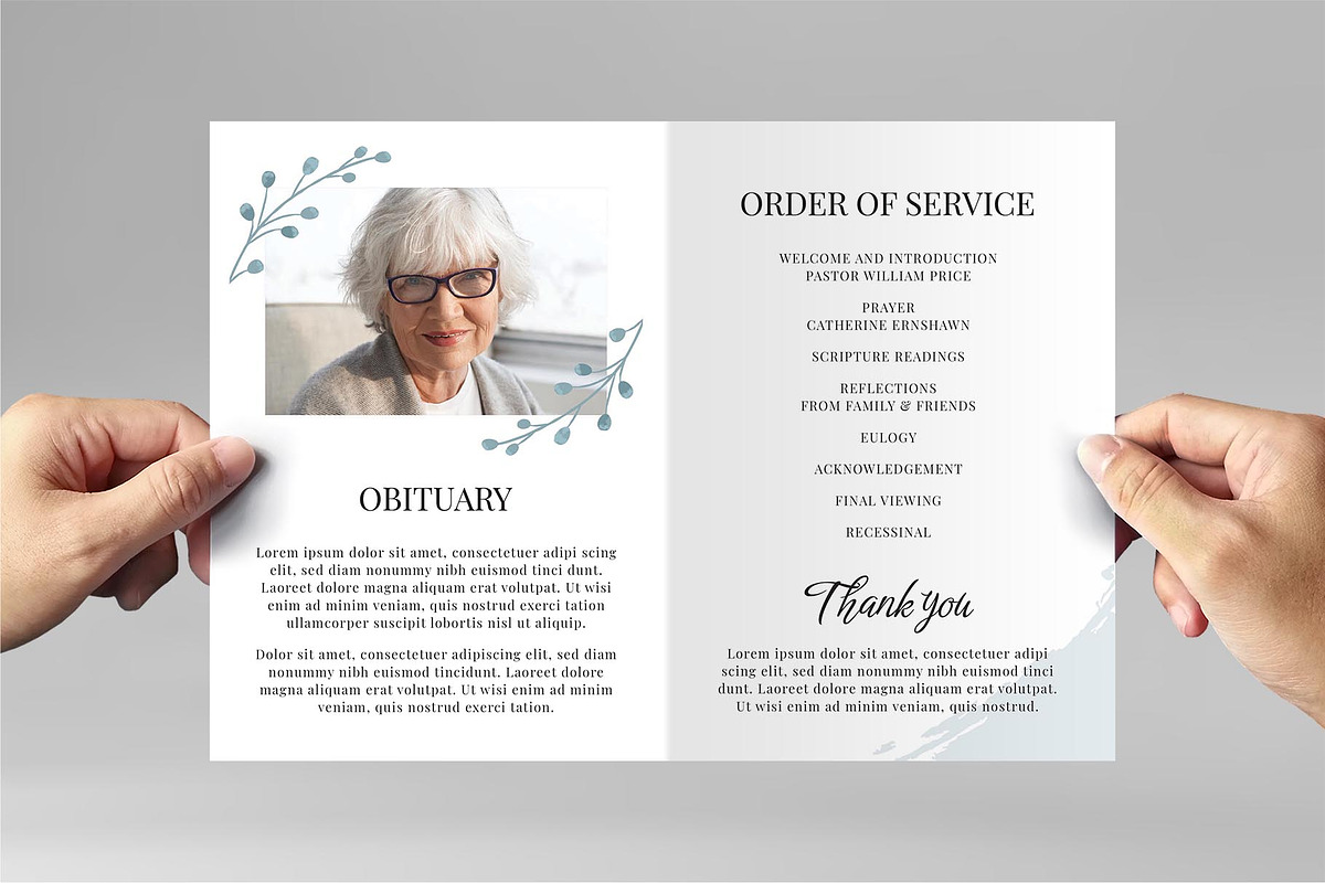 Simple Funeral Program Brochure, a Flyer Template by BrandPacks (Photo 3 of 8)