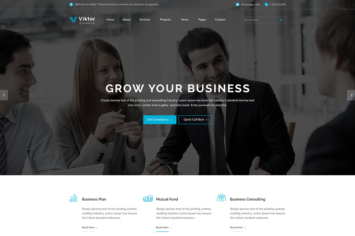 Viktor - Corporate Muse Template, a HTML Template by DigitalCenturySF (Photo 2 of 12)