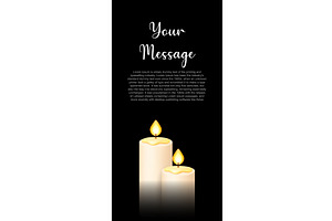 Vertical candle greeting card with, an Illustration by GraphiShop
