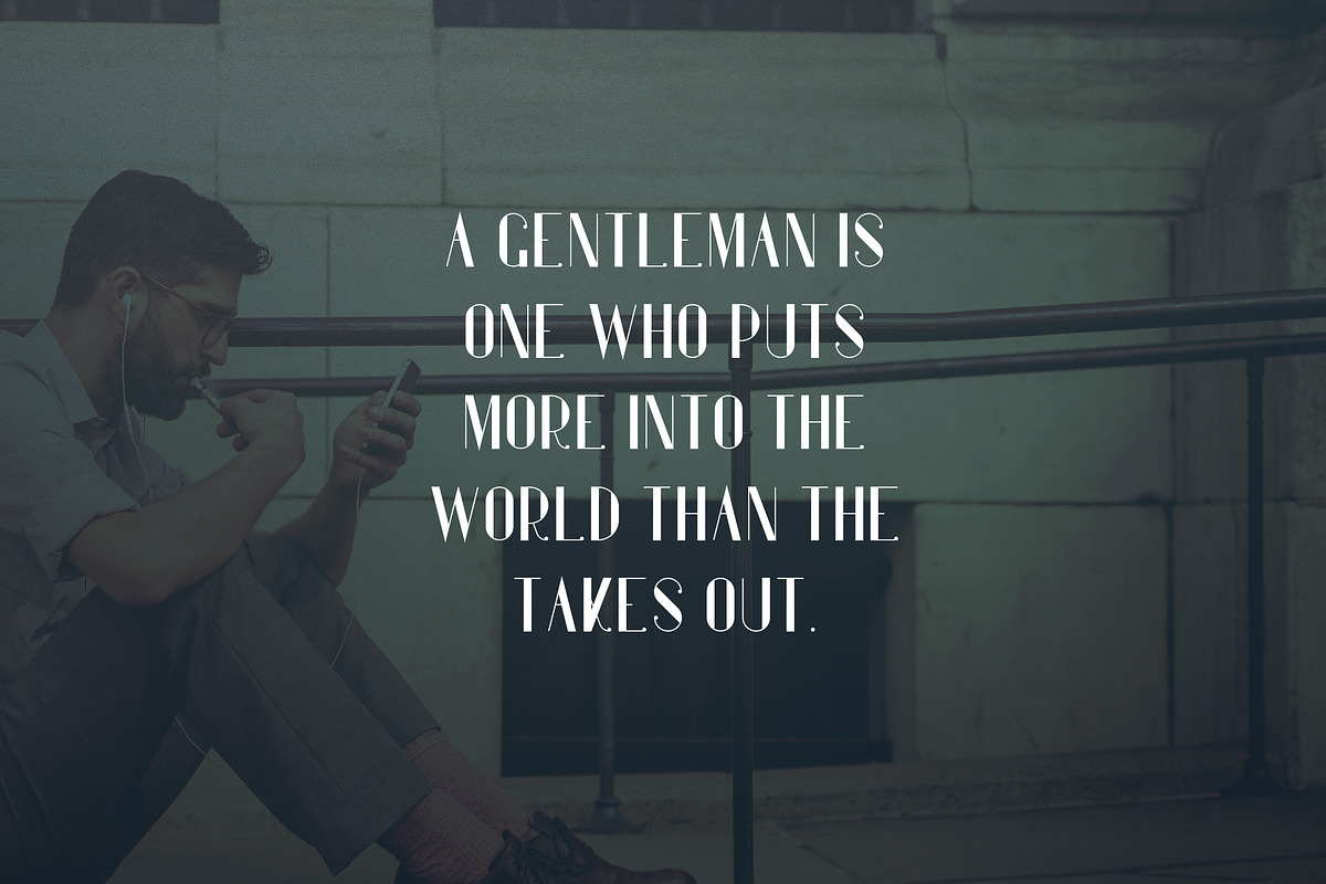Gentleman font + 10 Logos preview 2