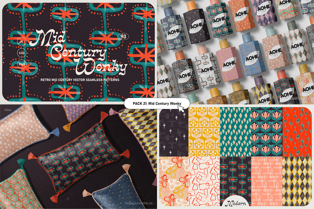 Retro Pattern Library 80% OFF, a Pattern Graphic by angelainthefields (Photo 23 of 25)