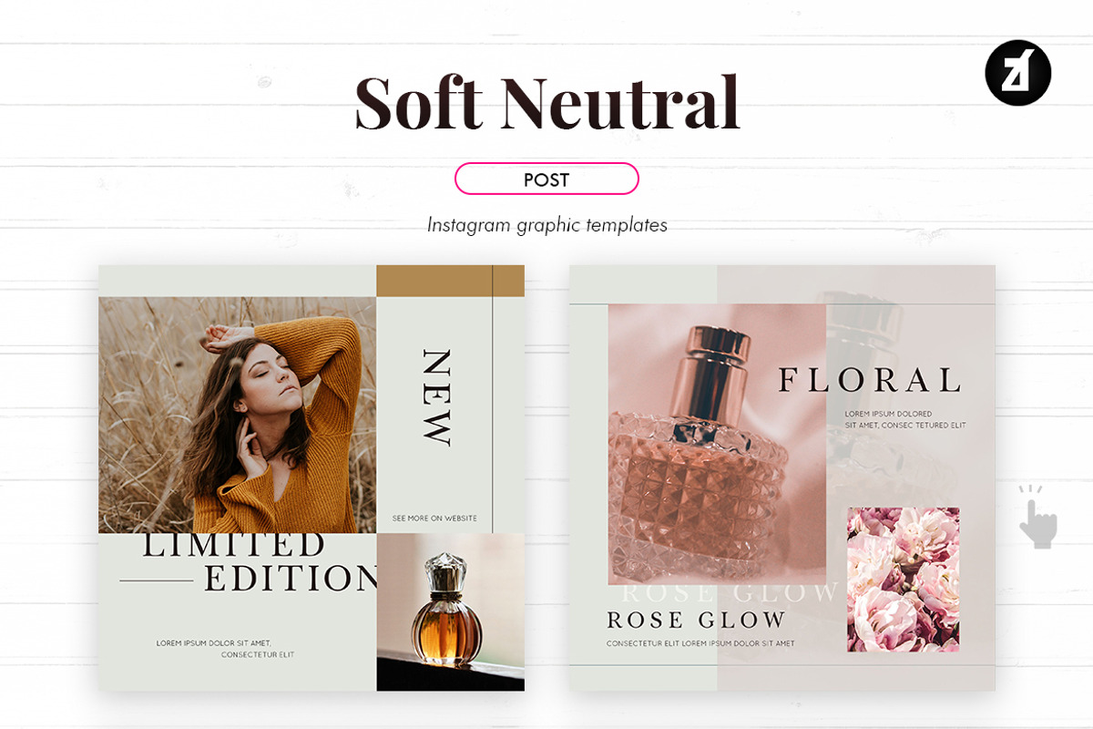 Soft neutral social media graphic, a Social Media Template by Chanut is industries (Photo 2 of 11)