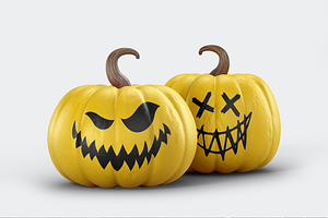 Halloween Pumpkin Mockup