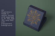 Snowflakes - line art illustrations, an Illustration by Anna.Klets (Thumbnail 9 of 10)