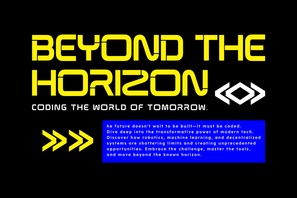 Organix - Modern Futuristic, a Sans Serif Font by Masyafi Studio (Photo 2 of 8)