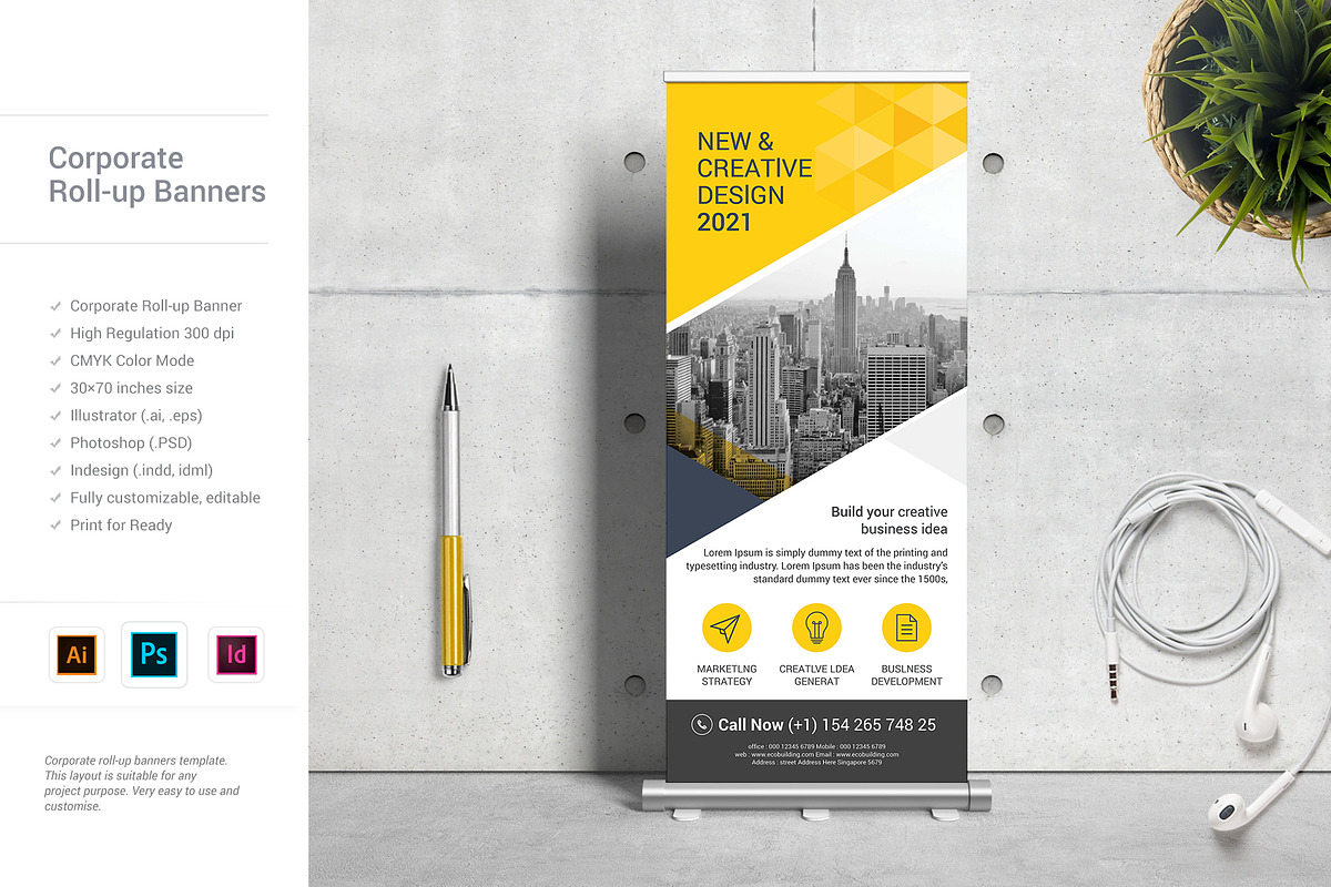 Corporate Roll-up Banner, a Marketing Template by Brochure-Market (Photo 1 of 4)
