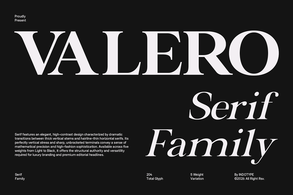 Valero - Classic Serif Family, a Serif Font by Indotype Foundry (Photo 1 of 10)
